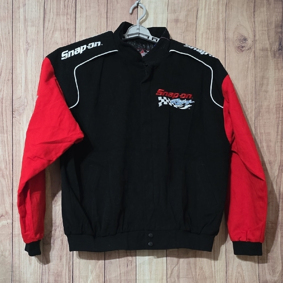 Choko Motorsports Authentic Apparel Snap On Tool Black & Red Men's Jacket XL - Picture 3 of 15